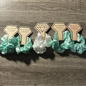 Bridal Party Hair Scrunchies NEW